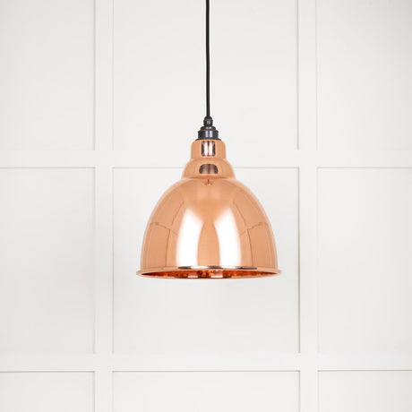 This is an image showing From The Anvil - Hammered Copper Brindley Pendant available from trade door handles, quick delivery and discounted prices