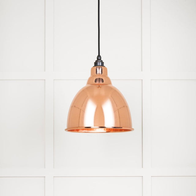 This is an image showing From The Anvil - Hammered Copper Brindley Pendant available from trade door handles, quick delivery and discounted prices