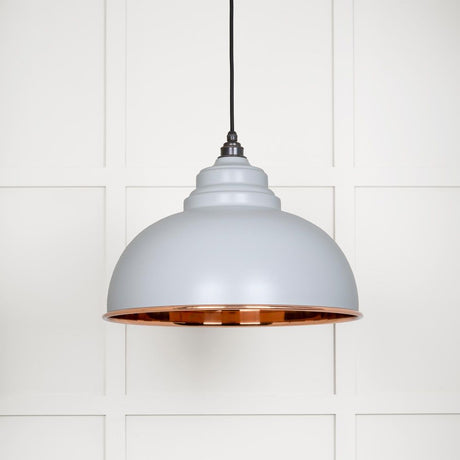 This is an image showing From The Anvil - Smooth Copper Harborne Pendant in Birch available from trade door handles, quick delivery and discounted prices