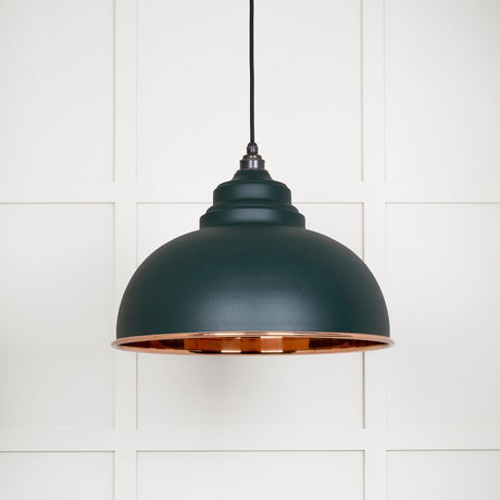 This is an image showing From The Anvil - Smooth Copper Harborne Pendant in Dingle available from trade door handles, quick delivery and discounted prices