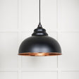 This is an image showing From The Anvil - Smooth Copper Harborne Pendant in Elan Black available from trade door handles, quick delivery and discounted prices