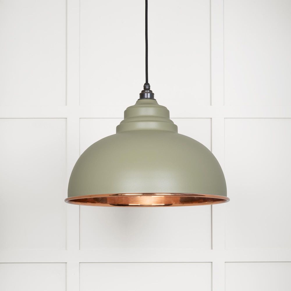 This is an image showing From The Anvil - Smooth Copper Harborne Pendant in Tump available from trade door handles, quick delivery and discounted prices