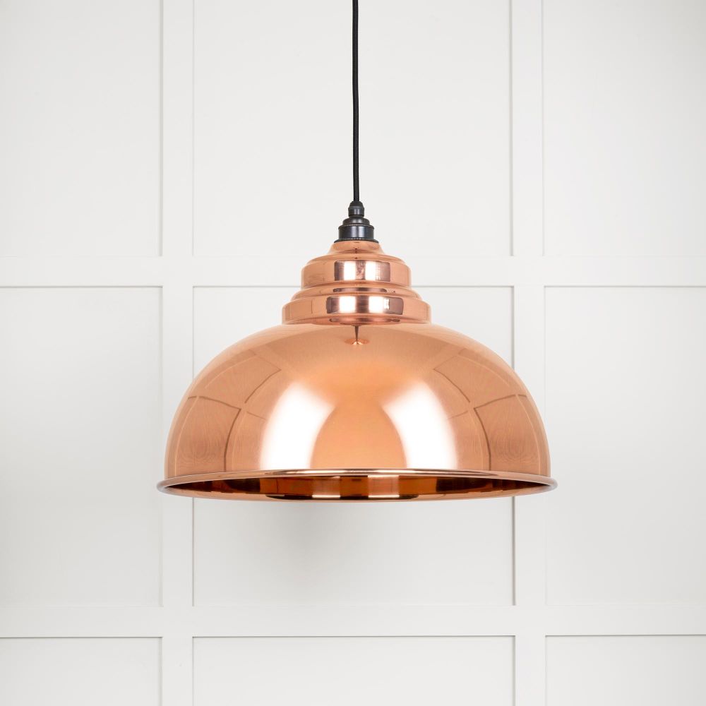 This is an image showing From The Anvil - Smooth Copper Harborne Pendant available from trade door handles, quick delivery and discounted prices