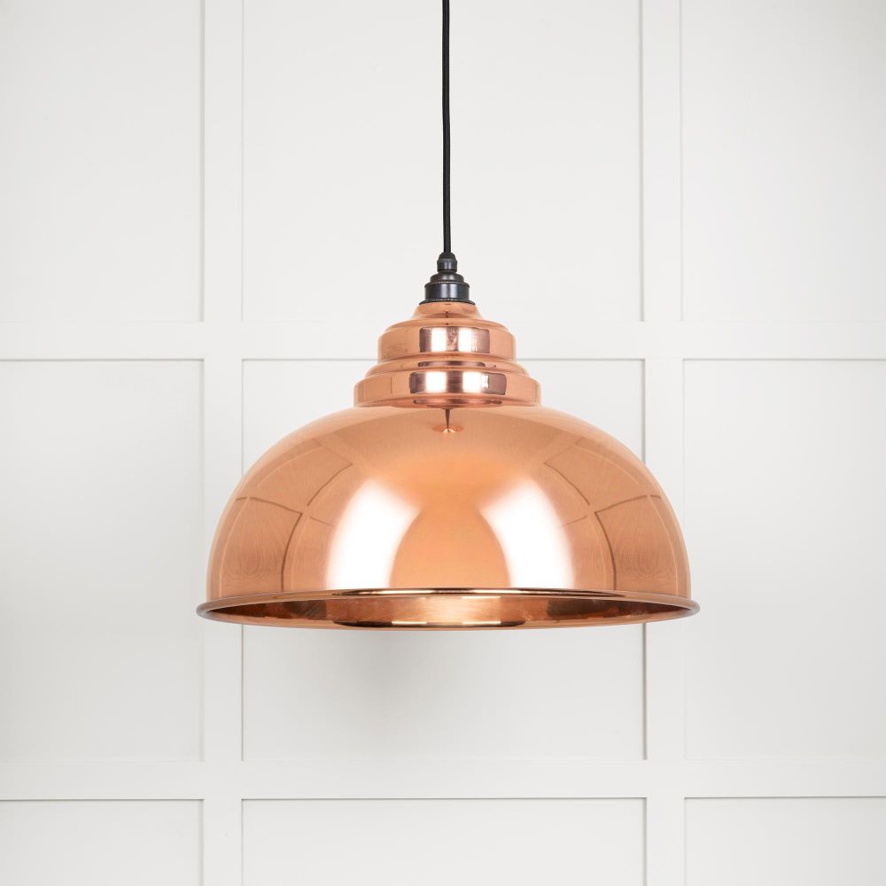 This is an image showing From The Anvil - Smooth Copper Harborne Pendant available from trade door handles, quick delivery and discounted prices