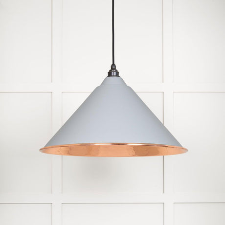 This is an image showing From The Anvil - Hammered Copper Hockley Pendant in Birch available from trade door handles, quick delivery and discounted prices