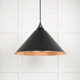 This is an image showing From The Anvil - Hammered Copper Hockley Pendant in Elan Black available from trade door handles, quick delivery and discounted prices