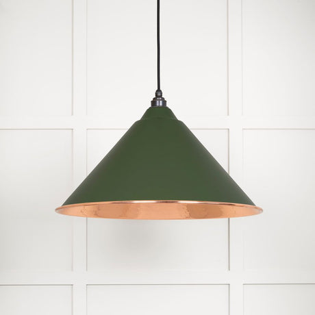 This is an image showing From The Anvil - Hammered Copper Hockley Pendant in Heath available from trade door handles, quick delivery and discounted prices