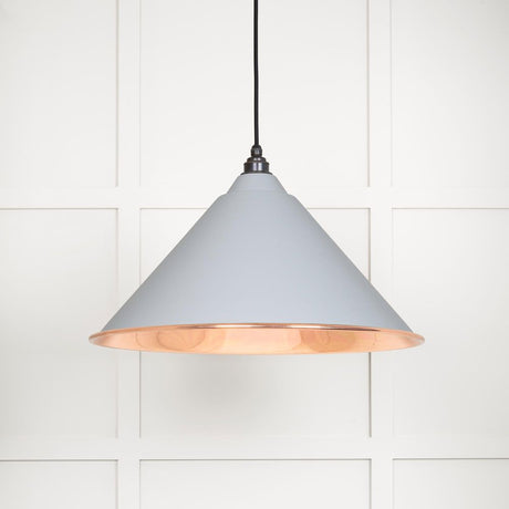 This is an image showing From The Anvil - Smooth Copper Hockley Pendant in Birch available from trade door handles, quick delivery and discounted prices