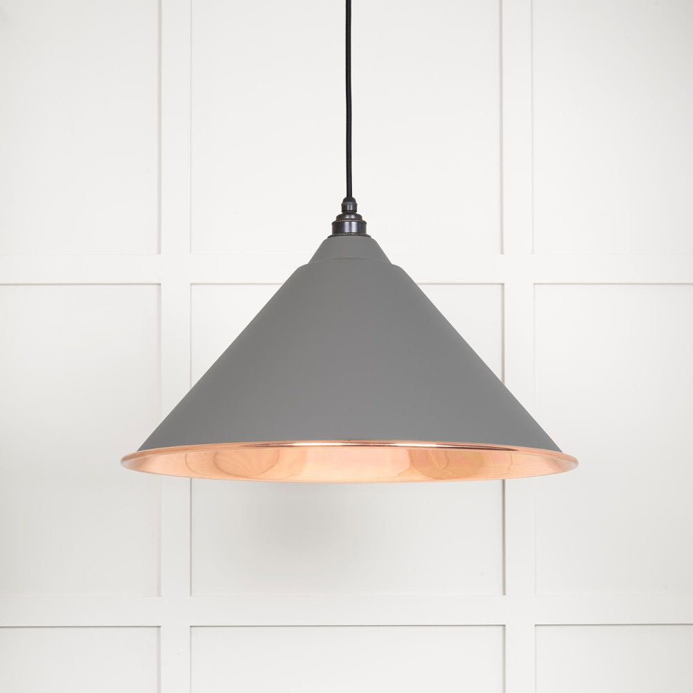 This is an image showing From The Anvil - Smooth Copper Hockley Pendant in Bluff available from trade door handles, quick delivery and discounted prices