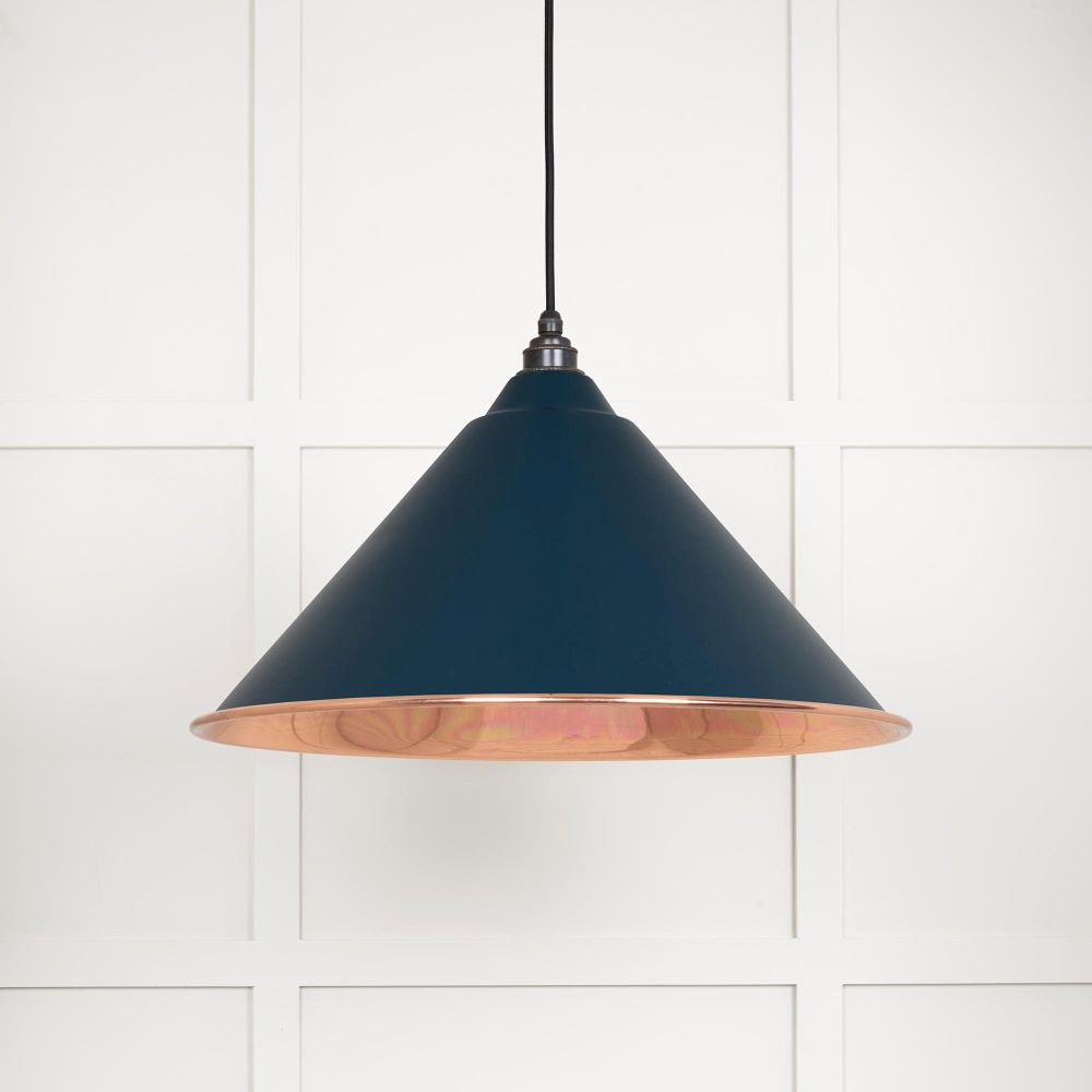 This is an image showing From The Anvil - Smooth Copper Hockley Pendant in Dusk available from trade door handles, quick delivery and discounted prices