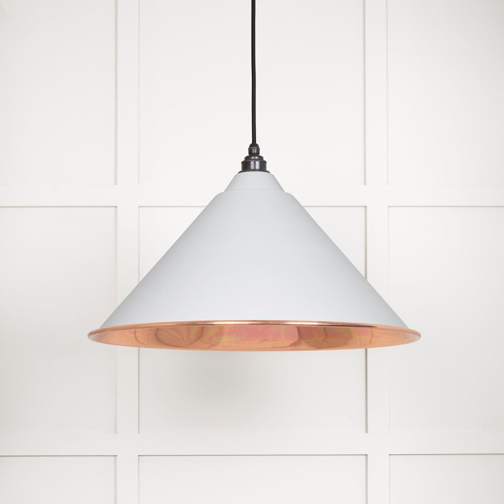 This is an image showing From The Anvil - Smooth Copper Hockley Pendant in Flock available from trade door handles, quick delivery and discounted prices