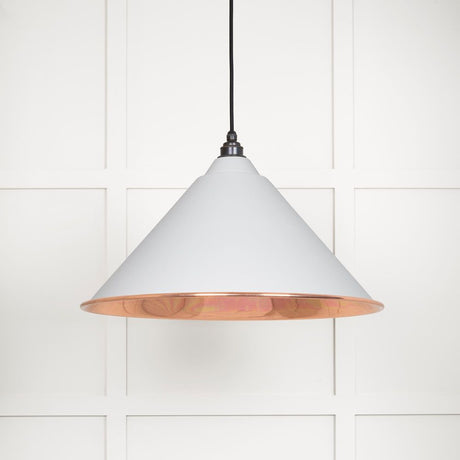 This is an image showing From The Anvil - Smooth Copper Hockley Pendant in Flock available from trade door handles, quick delivery and discounted prices