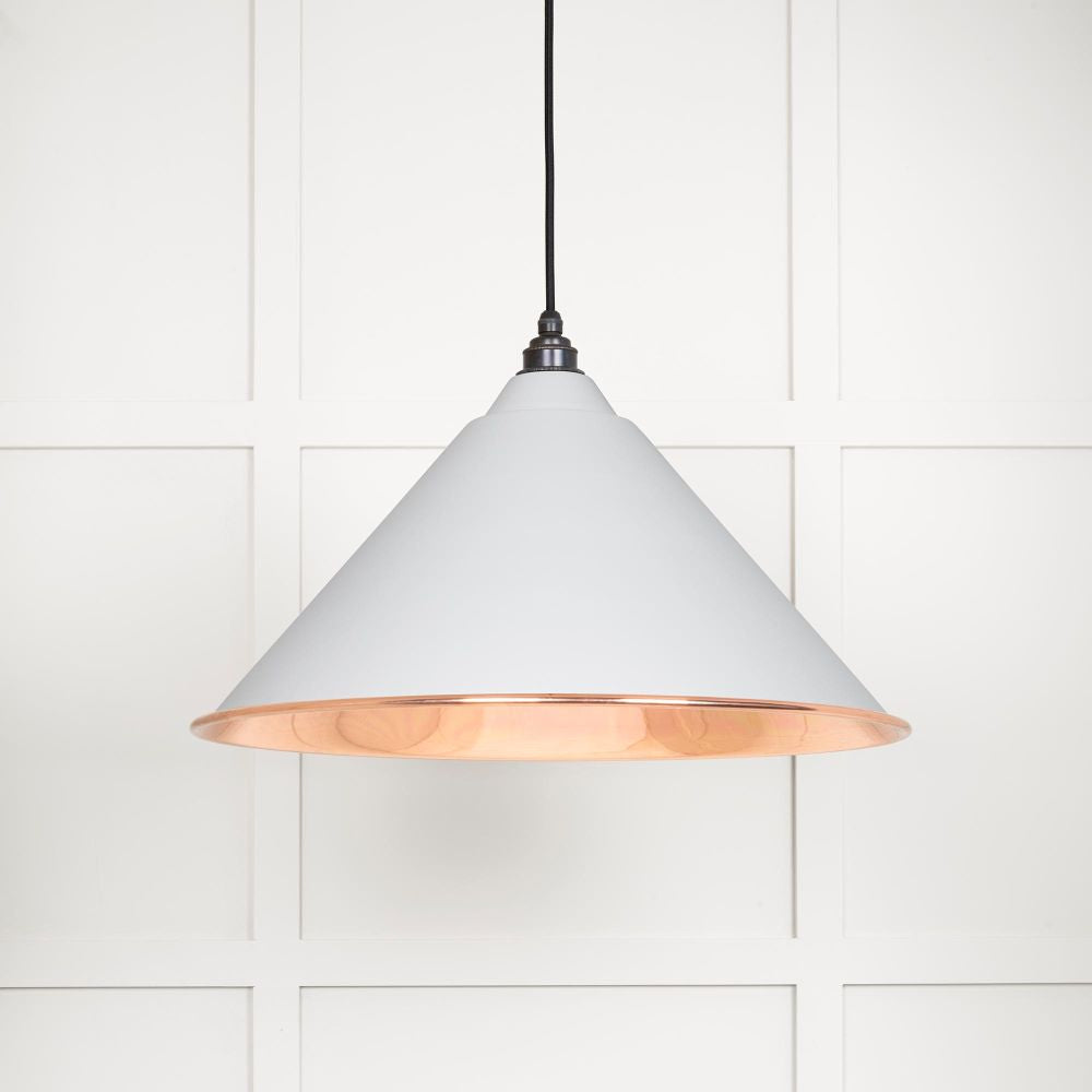 This is an image showing From The Anvil - Smooth Copper Hockley Pendant in Flock available from trade door handles, quick delivery and discounted prices