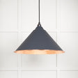 This is an image showing From The Anvil - Hammered Copper Hockley Pendant in Slate available from trade door handles, quick delivery and discounted prices