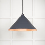 This is an image showing From The Anvil - Smooth Copper Hockley Pendant in Slate available from trade door handles, quick delivery and discounted prices