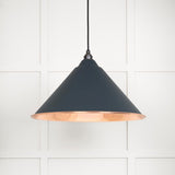 This is an image showing From The Anvil - Smooth Copper Hockley Pendant in Soot available from trade door handles, quick delivery and discounted prices