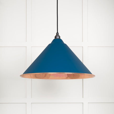 This is an image showing From The Anvil - Smooth Copper Hockley Pendant in Upstream available from trade door handles, quick delivery and discounted prices