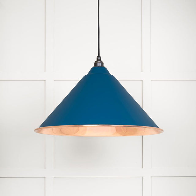 This is an image showing From The Anvil - Smooth Copper Hockley Pendant in Upstream available from trade door handles, quick delivery and discounted prices