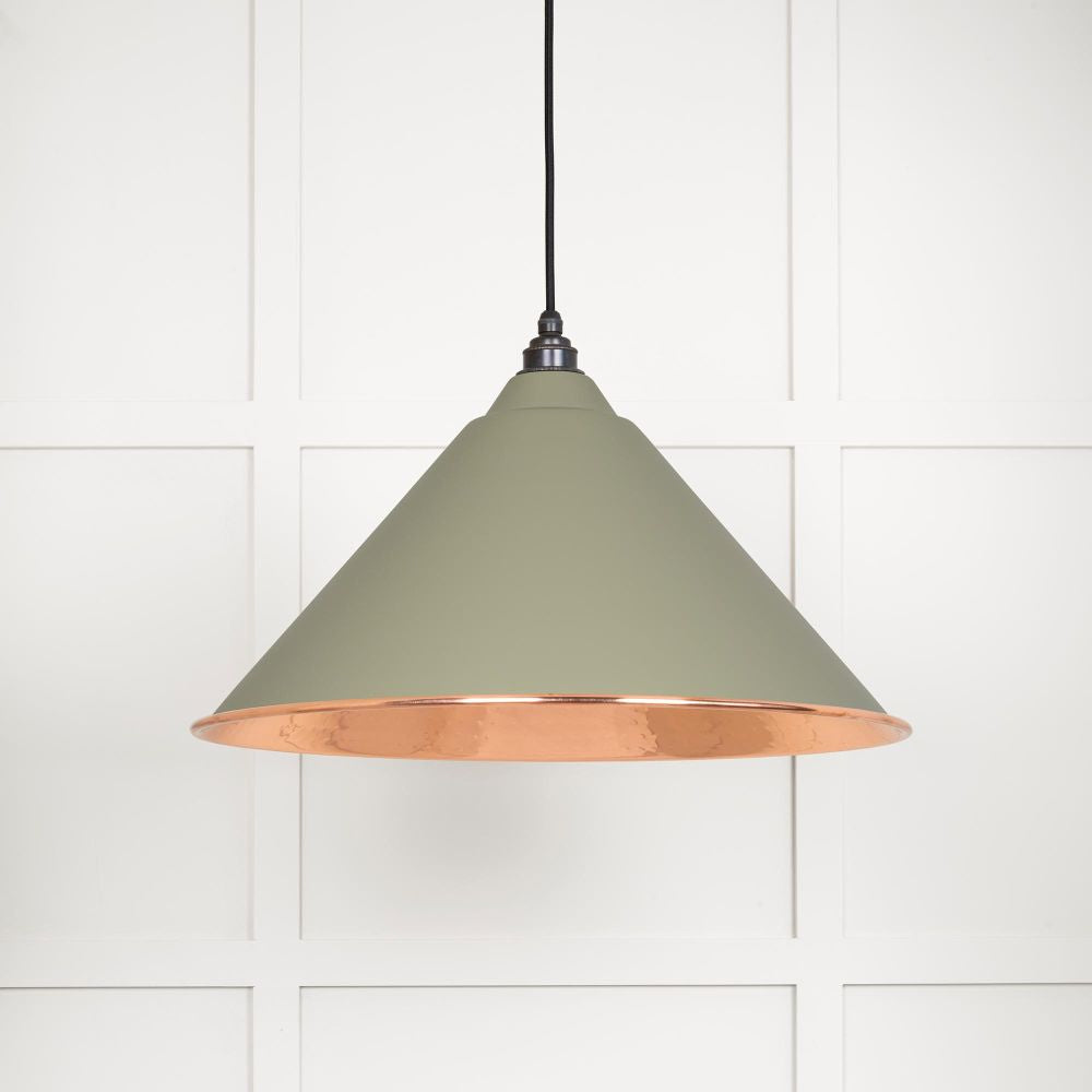 This is an image showing From The Anvil - Hammered Copper Hockley Pendant in Tump available from trade door handles, quick delivery and discounted prices