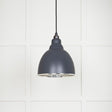 This is an image showing From The Anvil - Smooth Nickel Brindley Pendant in Slate available from trade door handles, quick delivery and discounted prices