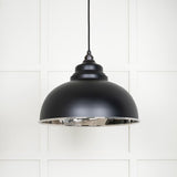 This is an image showing From The Anvil - Smooth Nickel Harborne Pendant in Elan Black available from trade door handles, quick delivery and discounted prices