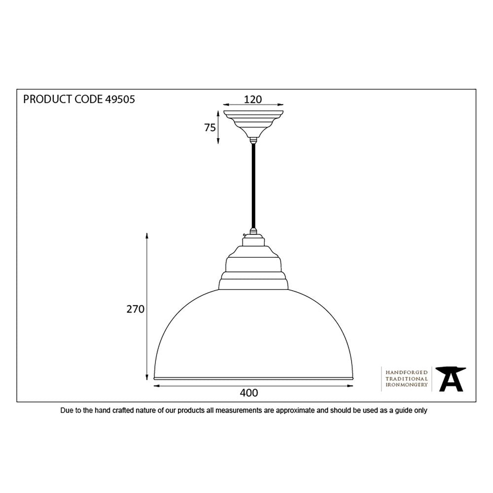 This is an image showing From The Anvil - Smooth Nickel Harborne Pendant available from trade door handles, quick delivery and discounted prices