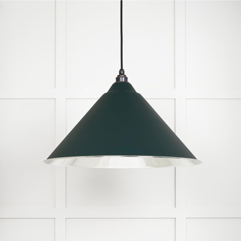 This is an image showing From The Anvil - Smooth Nickel Hockley Pendant in Dingle available from trade door handles, quick delivery and discounted prices