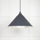 This is an image showing From The Anvil - Smooth Nickel Hockley Pendant in Slate available from trade door handles, quick delivery and discounted prices