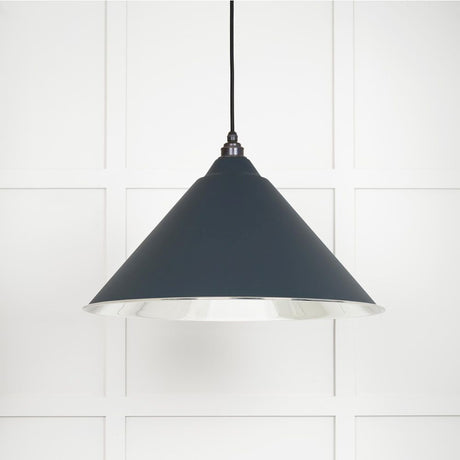 This is an image showing From The Anvil - Smooth Nickel Hockley Pendant in Soot available from trade door handles, quick delivery and discounted prices