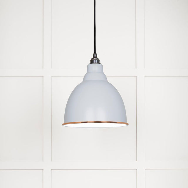 This is an image showing From The Anvil - White Gloss Brindley Pendant in Birch available from trade door handles, quick delivery and discounted prices