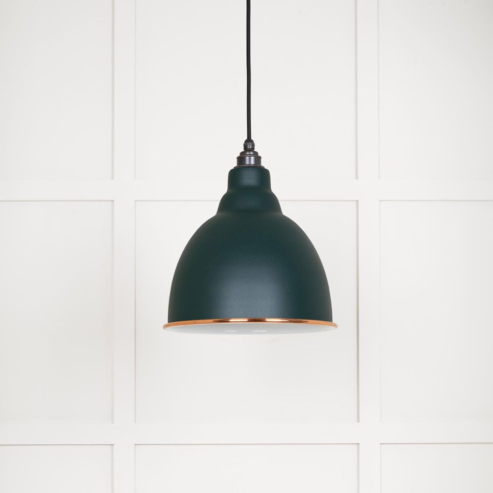 This is an image showing From The Anvil - White Gloss Brindley Pendant in Dingle available from trade door handles, quick delivery and discounted prices