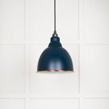 This is an image showing From The Anvil - White Gloss Brindley Pendant in Dusk available from trade door handles, quick delivery and discounted prices