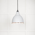 This is an image showing From The Anvil - White Gloss Brindley Pendant in Flock available from trade door handles, quick delivery and discounted prices