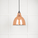 This is an image showing From The Anvil - White Gloss Brindley Pendant in Copper available from trade door handles, quick delivery and discounted prices