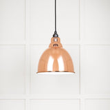 This is an image showing From The Anvil - White Gloss Brindley Pendant in Copper available from trade door handles, quick delivery and discounted prices