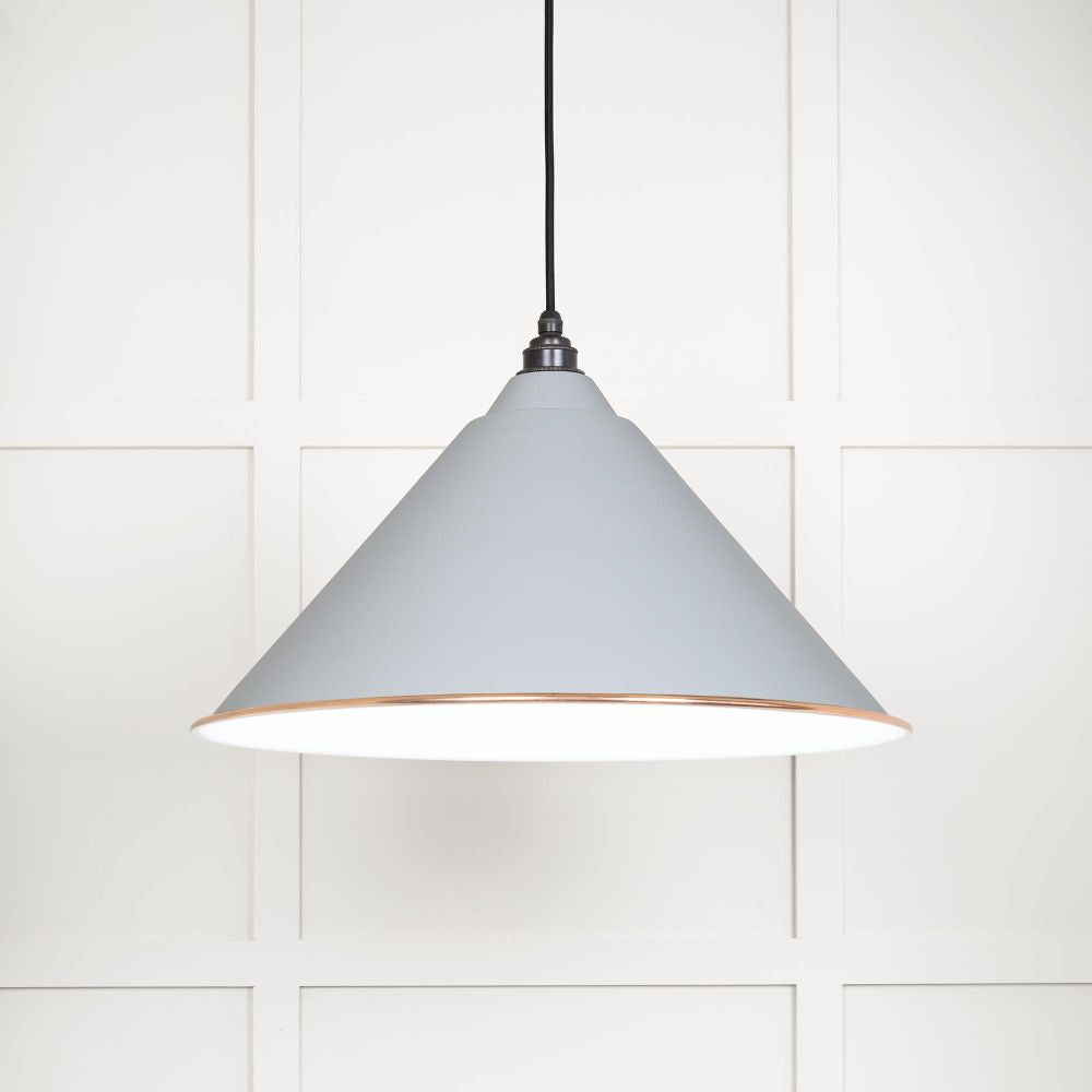 This is an image showing From The Anvil - White Gloss Hockley Pendant in Birch available from trade door handles, quick delivery and discounted prices