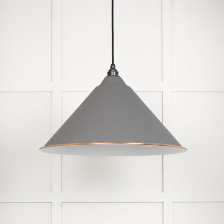 This is an image showing From The Anvil - White Gloss Hockley Pendant in Bluff available from trade door handles, quick delivery and discounted prices