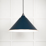 This is an image showing From The Anvil - White Gloss Hockley Pendant in Dusk available from trade door handles, quick delivery and discounted prices