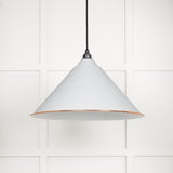 This is an image showing From The Anvil - White Gloss Hockley Pendant in Flock available from trade door handles, quick delivery and discounted prices