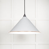 This is an image showing From The Anvil - White Gloss Hockley Pendant in Flock available from trade door handles, quick delivery and discounted prices