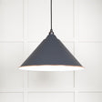 This is an image showing From The Anvil - White Gloss Hockley Pendant in Slate available from trade door handles, quick delivery and discounted prices