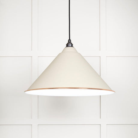 This is an image showing From The Anvil - White Gloss Hockley Pendant in Teasel available from trade door handles, quick delivery and discounted prices