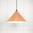 This is an image showing From The Anvil - White Gloss Hockley Pendant in Copper available from trade door handles, quick delivery and discounted prices