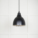 This is an image showing From The Anvil - Hammered Nickel Brindley Pendant in Elan Black available from trade door handles, quick delivery and discounted prices