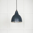 This is an image showing From The Anvil - Hammered Nickel Brindley Pendant in Soot available from trade door handles, quick delivery and discounted prices