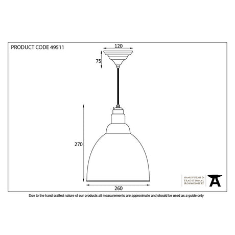 This is an image showing From The Anvil - Hammered Nickel Brindley Pendant available from trade door handles, quick delivery and discounted prices