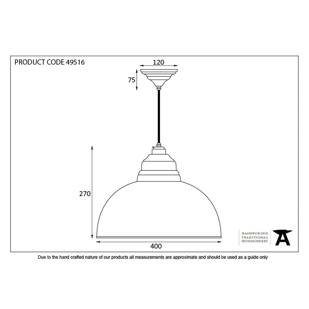 This is an image showing From The Anvil - Burnished Harborne Pendant available from trade door handles, quick delivery and discounted prices