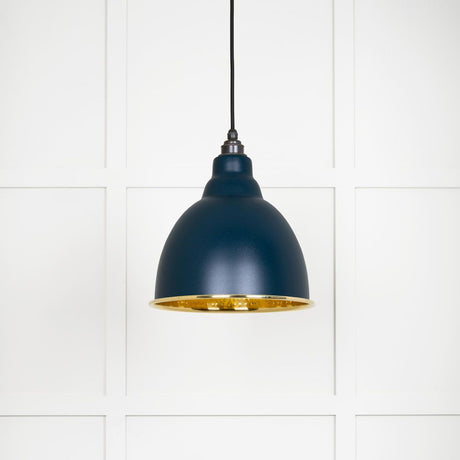 This is an image showing From The Anvil - Hammered Brass Brindley Pendant in Dusk available from trade door handles, quick delivery and discounted prices