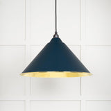 This is an image showing From The Anvil - Hammered Brass Hockley Pendant in Dusk available from trade door handles, quick delivery and discounted prices