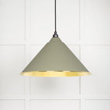 This is an image showing From The Anvil - Hammered Brass Hockley Pendant in Tump available from trade door handles, quick delivery and discounted prices